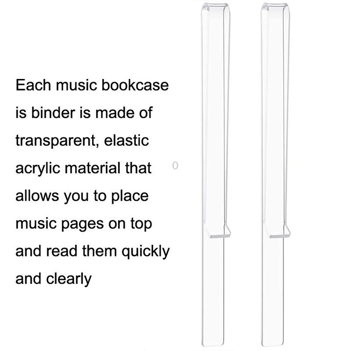 1 Pair PJ1226 Music Spectrum Clipplane Tablature Clip Music Song Clip(Transparent)