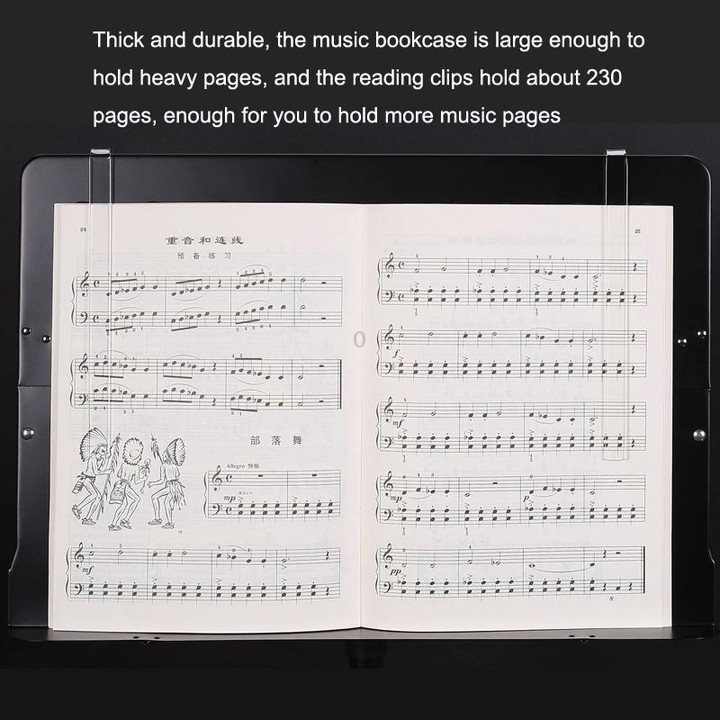 1 Pair PJ1226 Music Spectrum Clipplane Tablature Clip Music Song Clip(Transparent)
