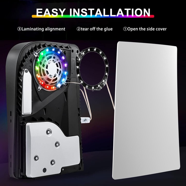 For PS5 RGB Lights Strips 8 Colors Multiple Decoration Led Lights with Remote Controller