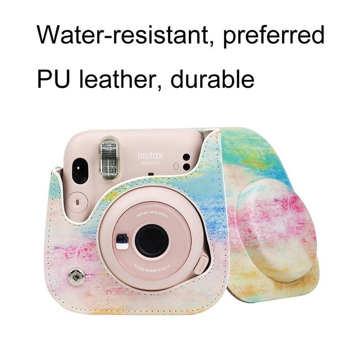 For Instax Mini11 / 9 / 8 PU Cortex Retro Camera Bag Protective Cover(Fantastic Cloud)