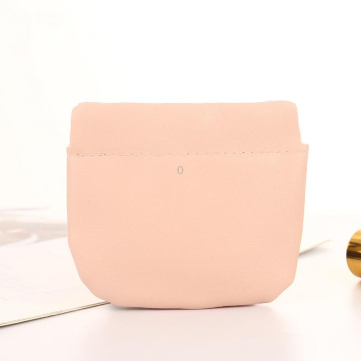 Portable Lipstick PU Case Mini Coin Cases Headphones Bag(Pink)