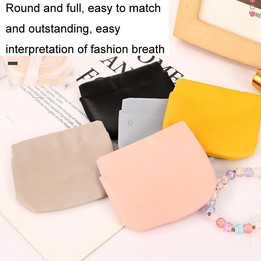 Portable Lipstick PU Case Mini Coin Cases Headphones Bag(Pink)