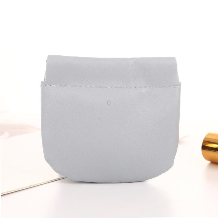 Portable Lipstick PU Case Mini Coin Cases Headphones Bag(Light Blue)