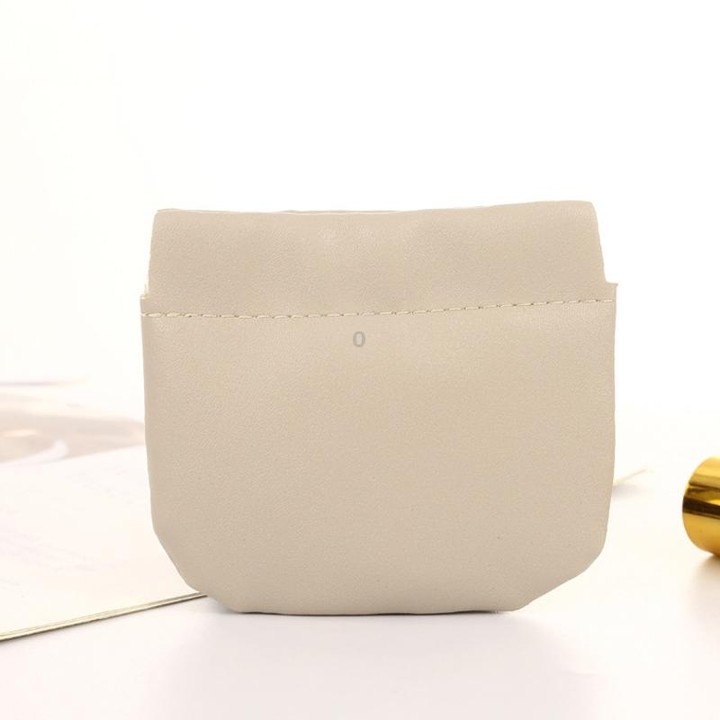 Portable Lipstick PU Case Mini Coin Cases Headphones Bag(Light Gray)