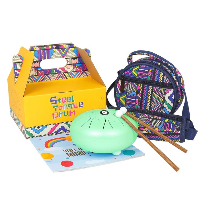 Shuffle SD-5 5.5 Inch Steel Tongue Carefree Empty Drum Percussion Instrument(Yellow)