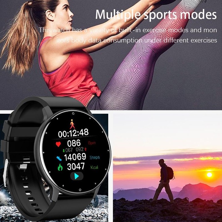 BW0223 Heart Rate/Blood Oxygen/Blood Pressure Monitoring Bluetooth Smart Calling Watch, Color: Silicone Beige