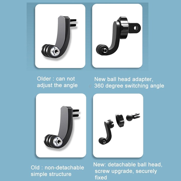 2 PCS Action Camera Universal Centered Vertical Shoot Horizontal Shoot Adapter