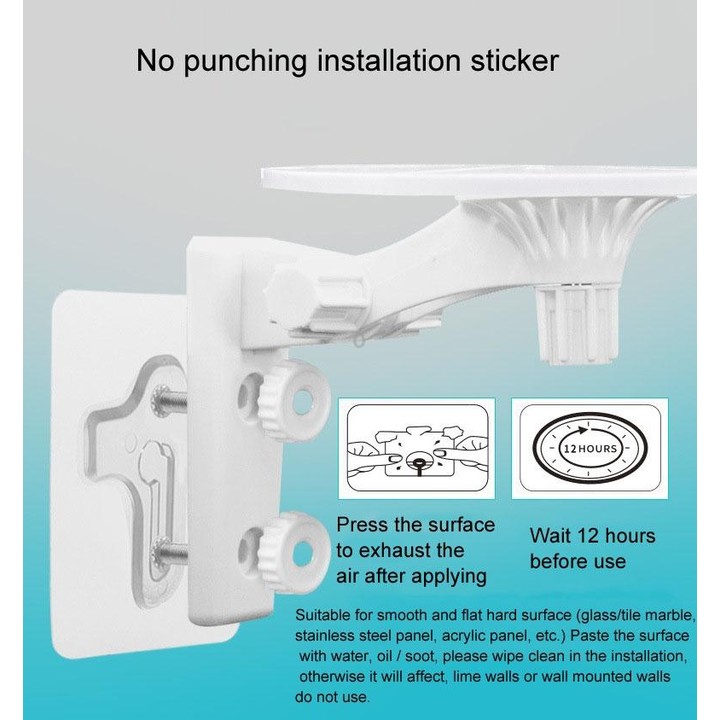 Punch-free Plastic Bracket for Surveillance Swing-head Cameras