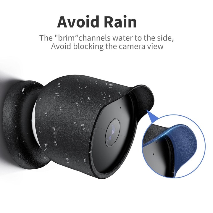 For Google Nest Camera Outdoor Silicone Water-Resistant Protective Cover(White)