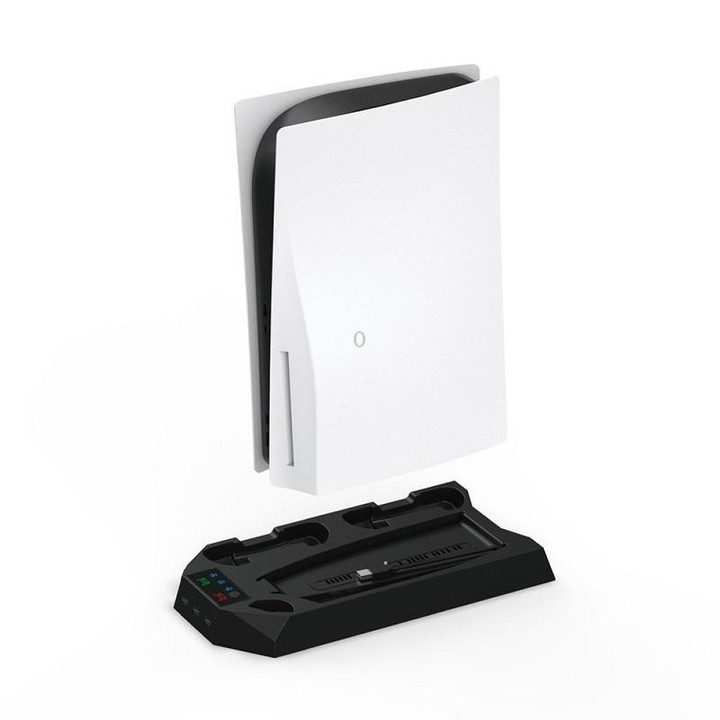 For PS5 DE/UHD 2 In 1 Handheld Console Cooling Stand Fan Base(Black)