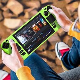 For Steam Deck V3 Non-slip Silicone Protective Case for Pocket Consoles(Black)