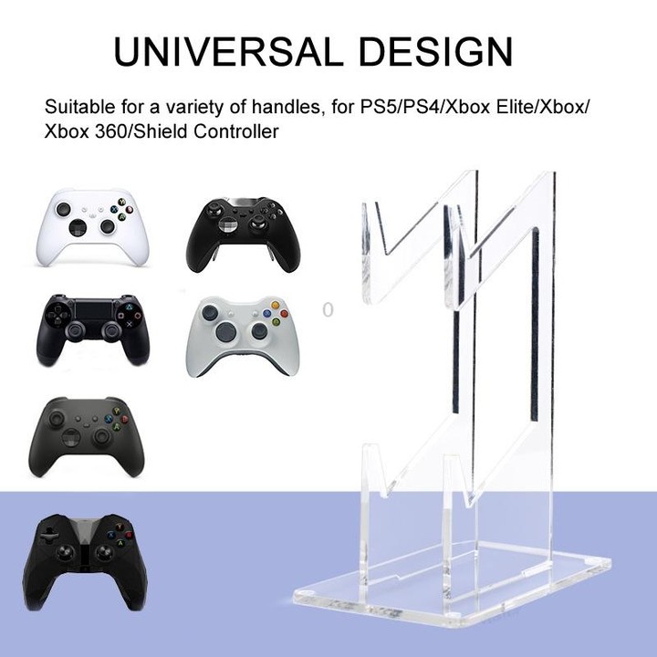 For PS4/ PS5/PS3 Acrylic Double Layer Game Handle Storage Bracket (Transparent)