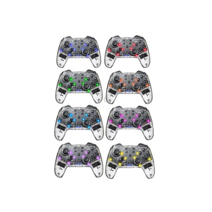For Switch Pro Wireless Bluetooth Gamepad With LED Light Wake Up Function(Transparent)