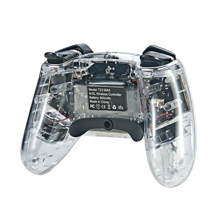 For Switch Pro Wireless Bluetooth Gamepad With LED Light Wake Up Function(Transparent)