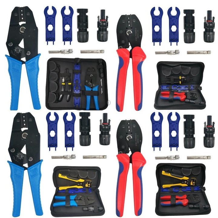 Photovoltaic Connector Crimping Pliers Solar Panel Installation Tools, Model: Set 2