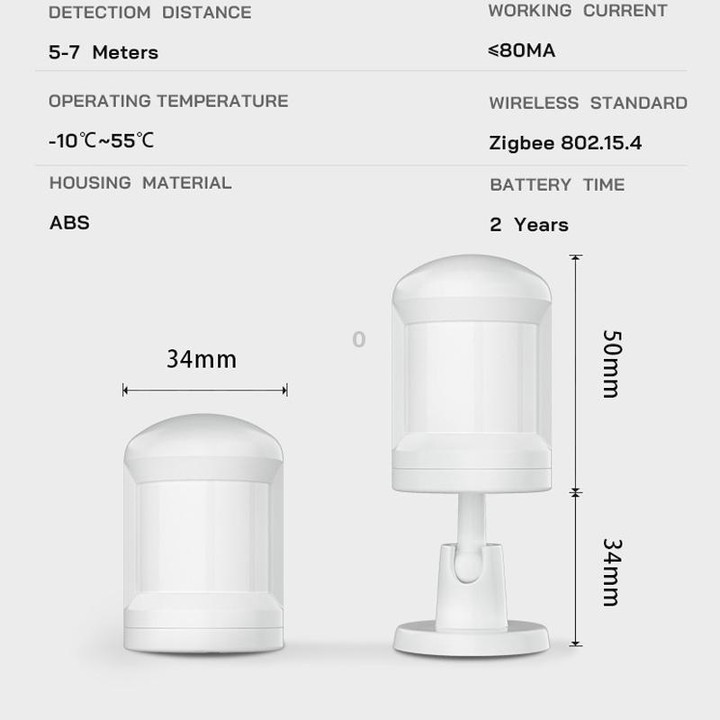 Tuya Smart App ZigBee Human Wireless Motion Infrared Sensor Detector