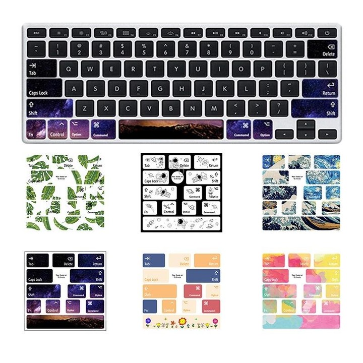for Macbook Air 13.3 inch 5pcs Laptop Keyboard PVC Sticker(Mountain)