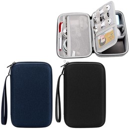 YK05 EVA Hard Shell Anti-Shock Anti-Fall Mobile Hard Disk Double-layer Digital Storage Bag(Black)