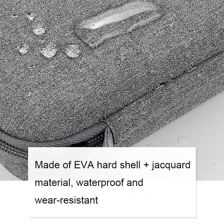 YK05 EVA Hard Shell Anti-Shock Anti-Fall Mobile Hard Disk Double-layer Digital Storage Bag(Black)