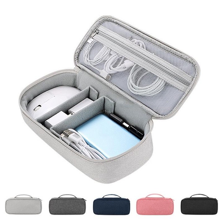 SM13 Multifunctional Digital Accessories Waterproof and Shock-absorbing Storage Bag(Gray)