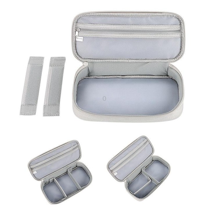 SM13 Multifunctional Digital Accessories Waterproof and Shock-absorbing Storage Bag(Navy Blue)