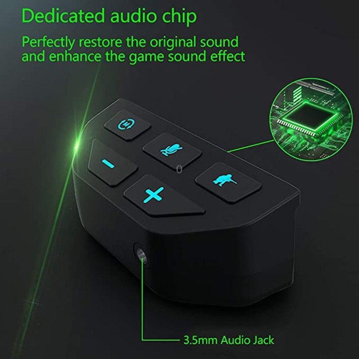 For Microsoft XBOX One S / X / Elite HS-XO193A Gamepad Sound Enhancer 3.5mm Converter Headphone Adapter(Black)