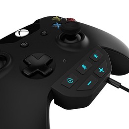 For Microsoft XBOX One S / X / Elite HS-XO193A Gamepad Sound Enhancer 3.5mm Converter Headphone Adapter(Black)