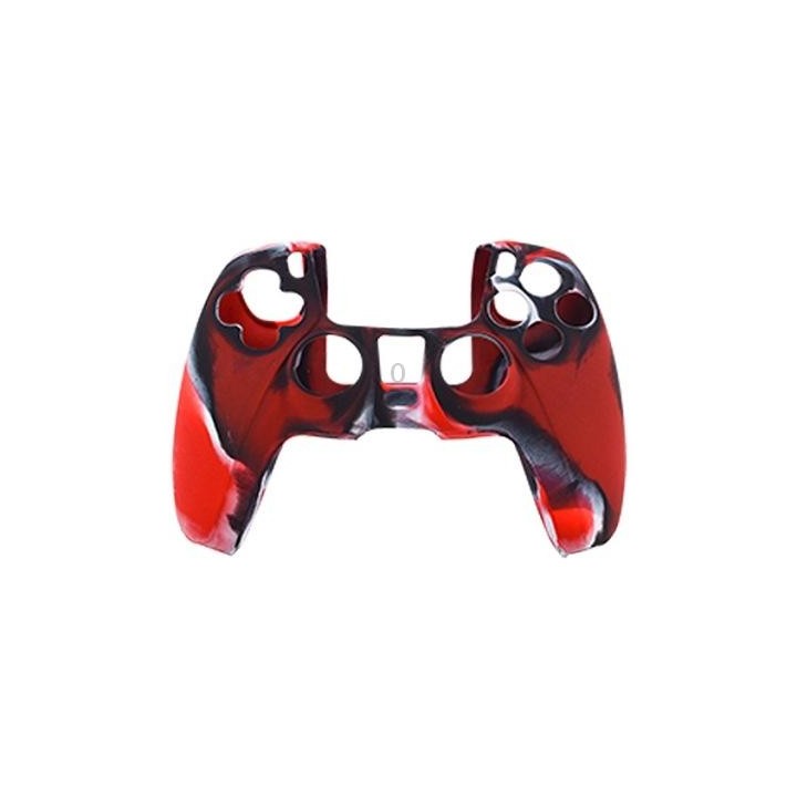 For PS5 Controller Silicone Case Protective Cover, Product color: Camouflage Red