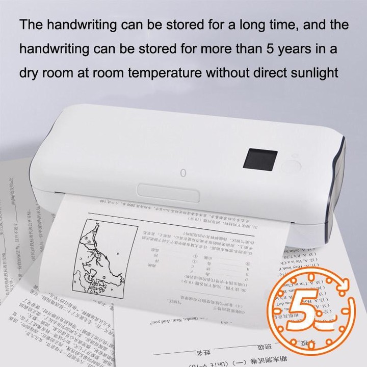 Home Small Phone Office Wireless Wrong Question Paper Student Portable Thermal Printer, Style: Remote Edition+50pcs A4 Paper