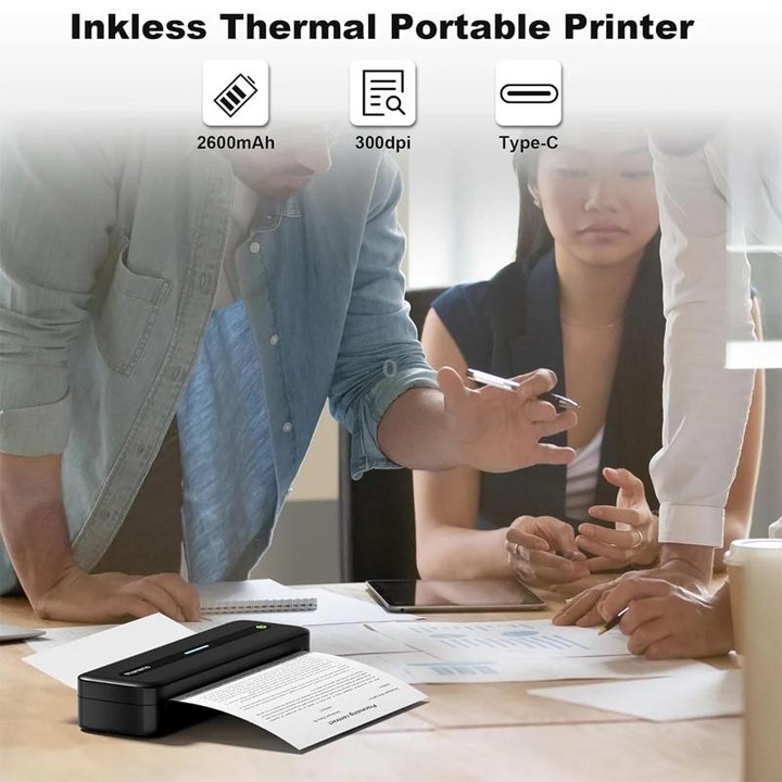 Phomemo M832 300dpi Wireless Thermal Portable Printer, Size: A4 Version(Black)