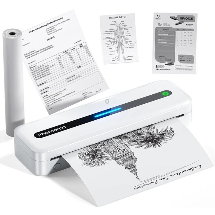Phomemo M832 300dpi Wireless Thermal Portable Printer, Size: A4 Version(White)