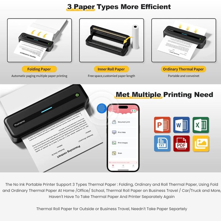 Phomemo M832 300dpi Wireless Thermal Portable Printer, Size: A4 Version(White)