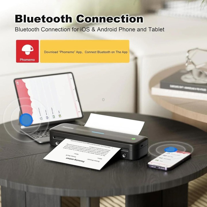Phomemo M832 300dpi Wireless Thermal Portable Printer, Size: Letter Version(Black)