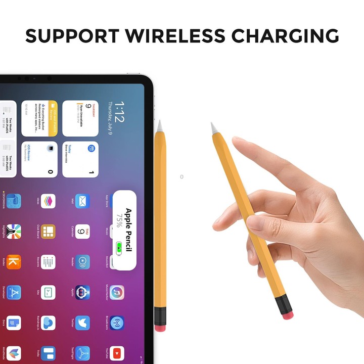 For Apple Pencil 1 AhaStyle PT180-2 Silicone Protective Case Anti-Slip And Anti-Drop Capacitive Pen Case(Pink)