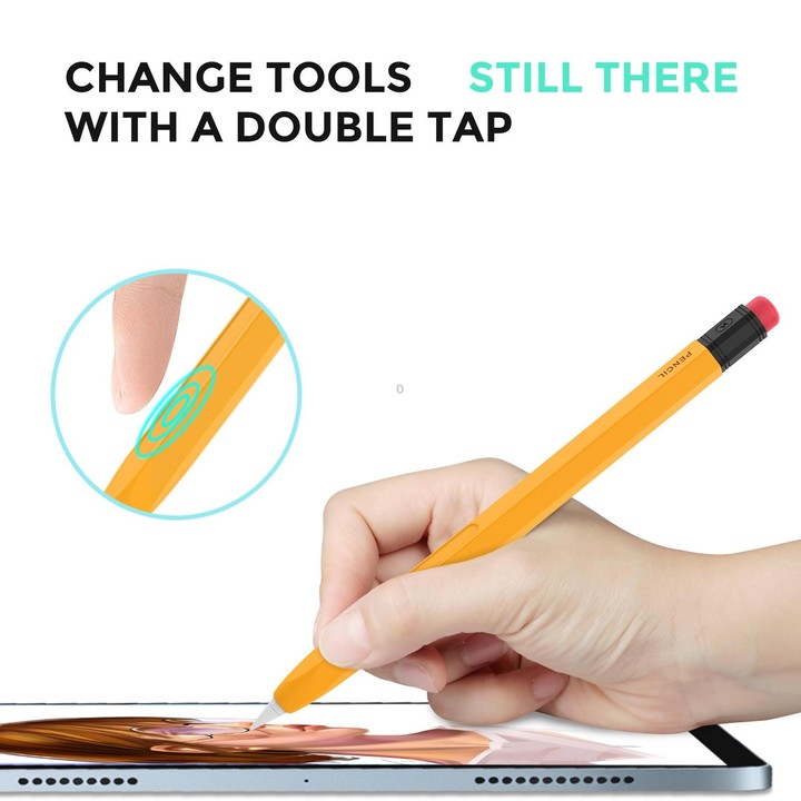 For Apple Pencil 1 AhaStyle PT180-2 Silicone Protective Case Anti-Slip And Anti-Drop Capacitive Pen Case(Purple)