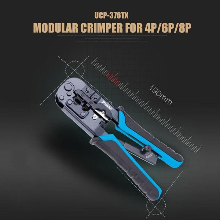 ProsKit UCP-376TX 4P/6P/8P Three-Purpose Network Crimping Plier