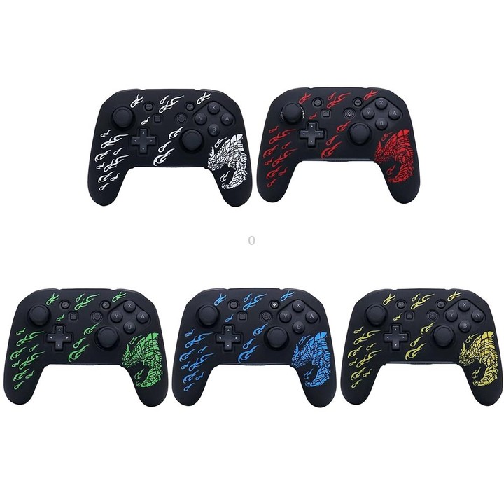For Nintendo Switch Pro Game Handle Soft Shock Absorbing Silicone Protective Sleeve(Green)