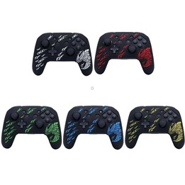 For Nintendo Switch Pro Game Handle Soft Shock Absorbing Silicone Protective Sleeve(Blue)