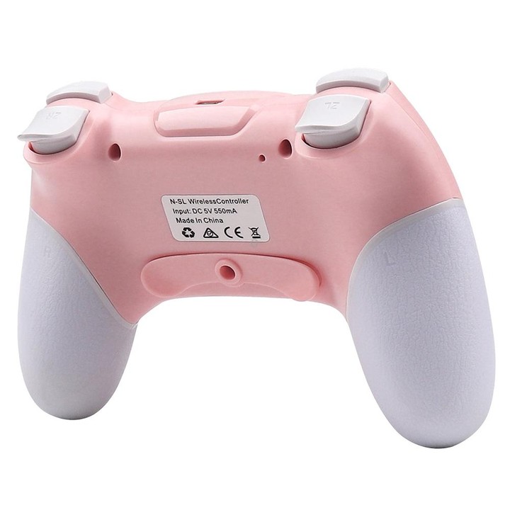 For Nintendo Switch Pro Wireless Bluetooth Handle with Macro Programming & Somatosensory Wake-up(White Pink)