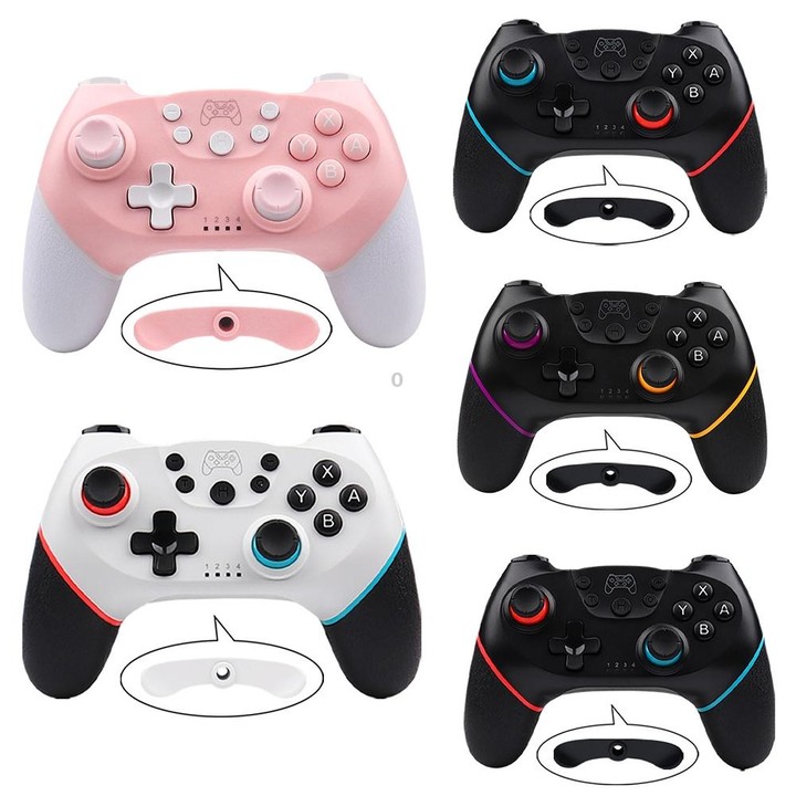 For Nintendo Switch Pro Wireless Bluetooth Handle with Macro Programming & Somatosensory Wake-up(Purple Orange)