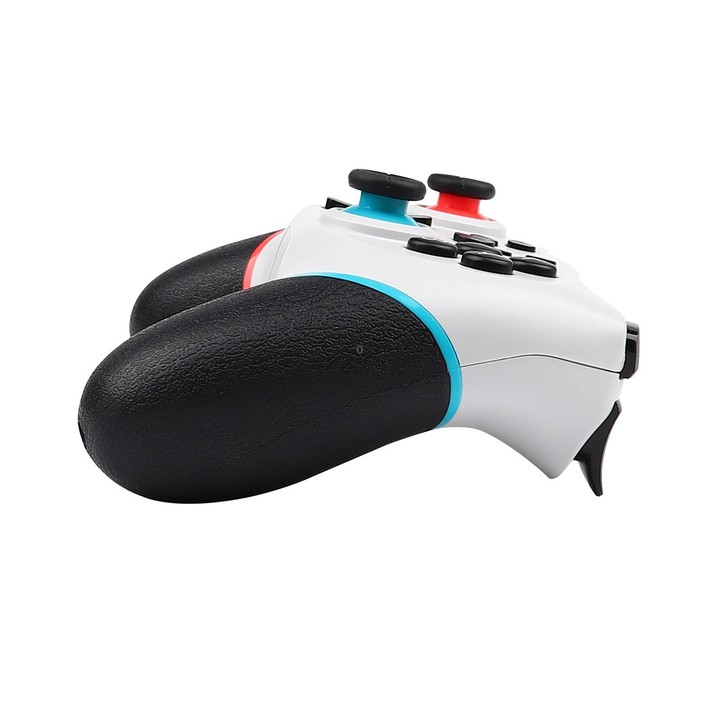 For Nintendo Switch Pro Wireless Bluetooth Handle with Macro Programming & Somatosensory Wake-up(White Red Blue)