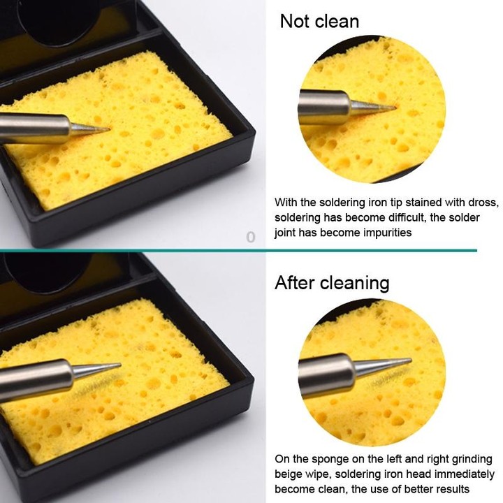 20pcs Remove Tin Solder Bubble Sponge Phone Repair Soldering Iron Cleaning Sponge(Blue)