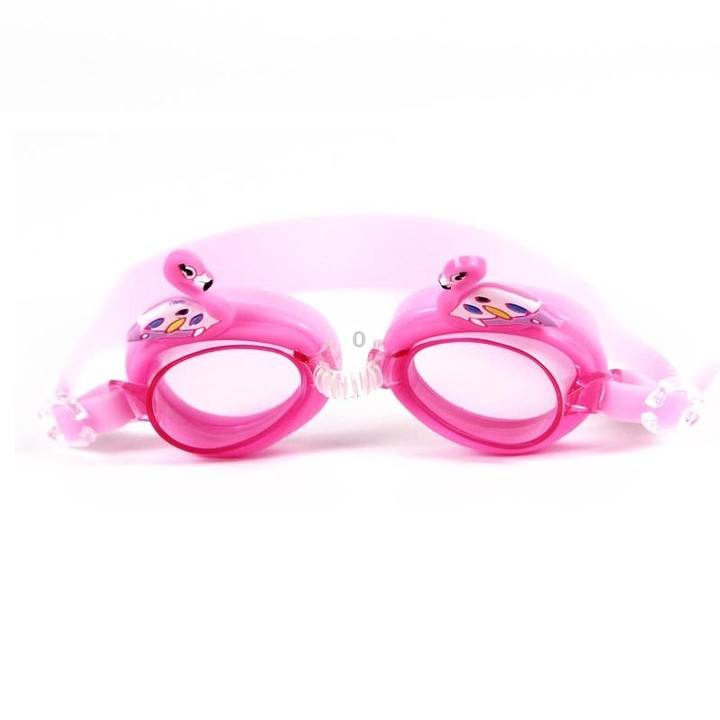 Cartoon Children Swimming Goggles Baby Waterproof Anti-fog High-definition Swimming Goggles(Pink Swan)