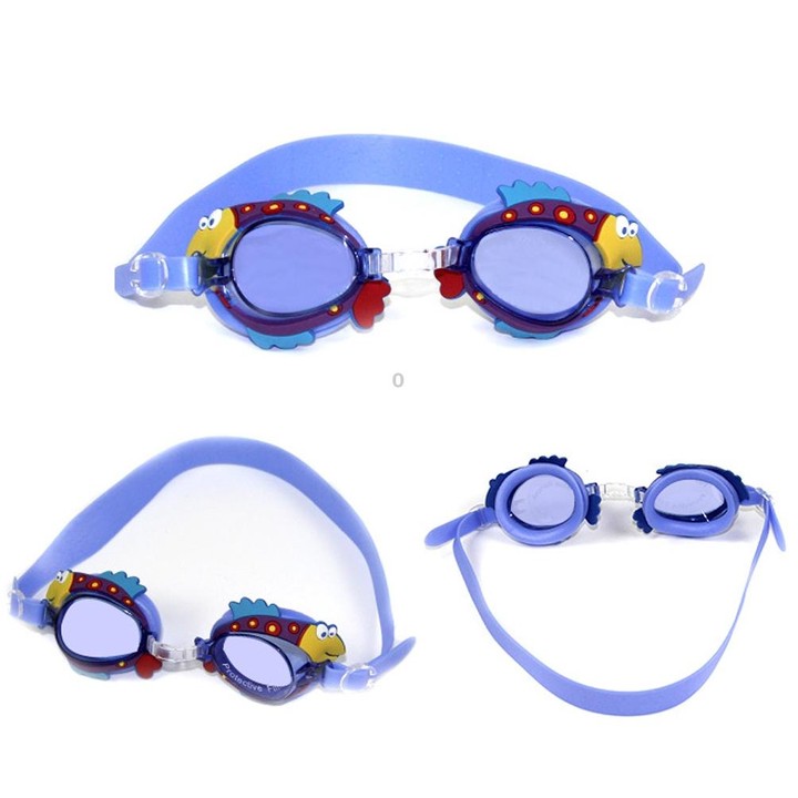 Cartoon Children Swimming Goggles Baby Waterproof Anti-fog High-definition Swimming Goggles(Pink Shark)