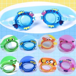 Cartoon Children Swimming Goggles Baby Waterproof Anti-fog High-definition Swimming Goggles(Orange Yellow Crab)