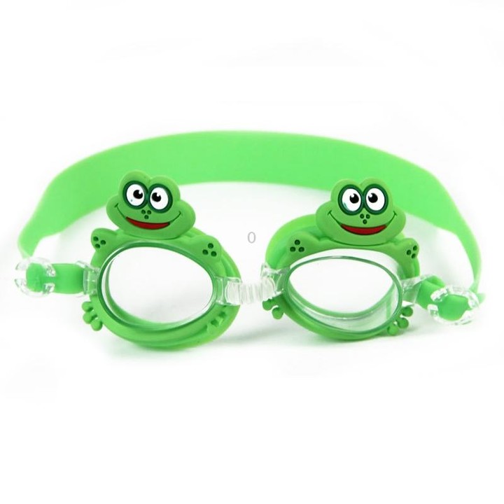 Cartoon Children Swimming Goggles Baby Waterproof Anti-fog High-definition Swimming Goggles(Red Lips Green Grogs)