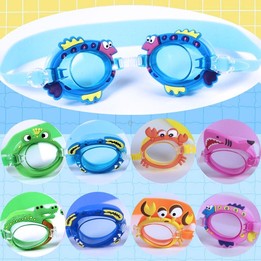 Cartoon Children Swimming Goggles Baby Waterproof Anti-fog High-definition Swimming Goggles(Orange Bee)