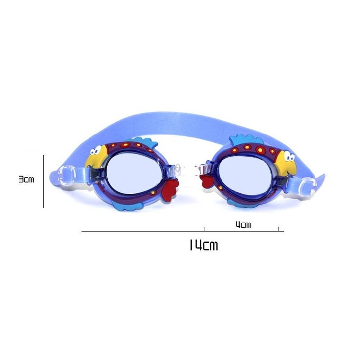 Cartoon Children Swimming Goggles Baby Waterproof Anti-fog High-definition Swimming Goggles(Orange Bee)