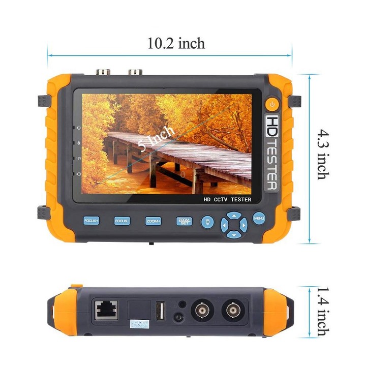 5800ACT-VH 5 Inch Large Screen Engineering Treasure Coaxial AHD / TVI / CVI 8MP Analog Video Surveillance Tester, US Plug