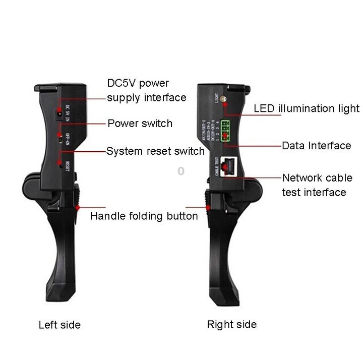 JSK-4300B 4.3 inch Handheld 12V Output Network Cable Monitoring Tester(With US Plug Power Adapter)